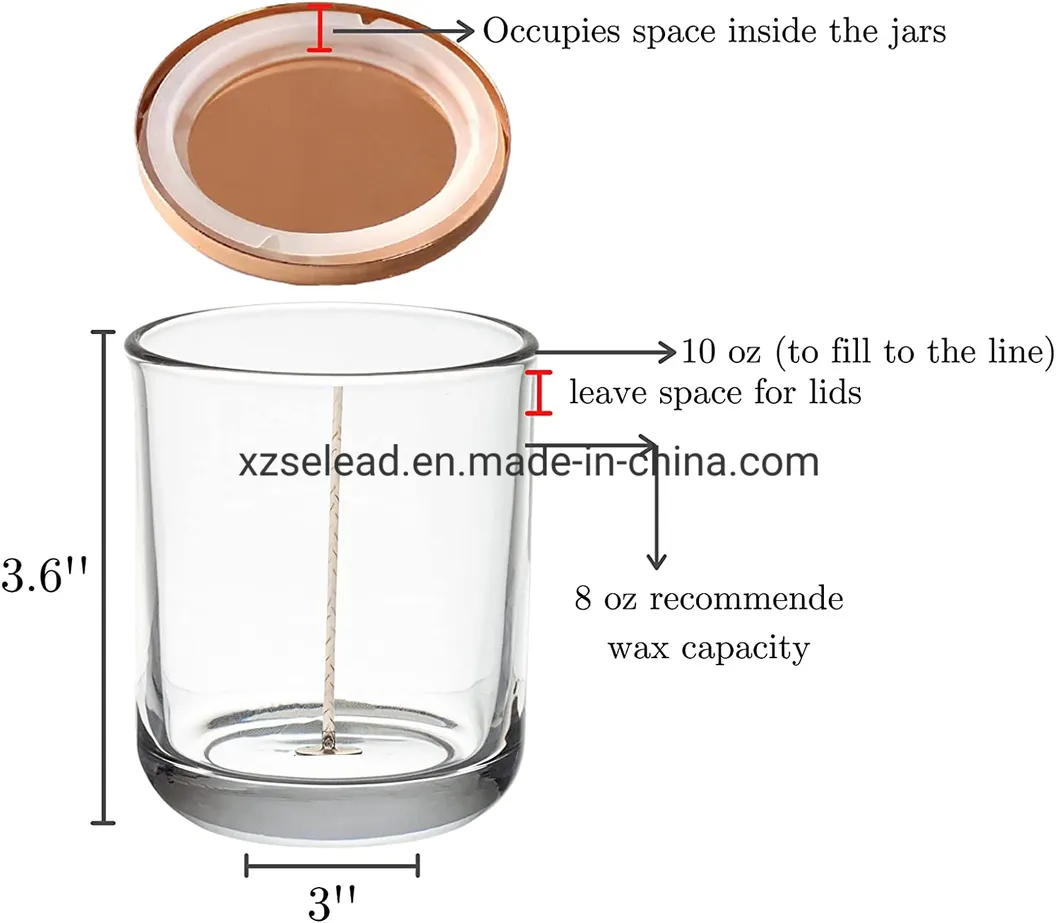 Customized Painting Color Candle Glass Jar Candler Cup Holder with Bamboo Lid 300ml