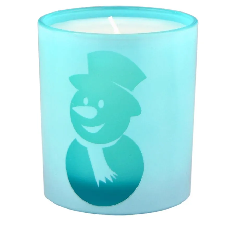 Customized Wholesale Cute Image Frosted Glass Candle Jar with Lid for Candle Making