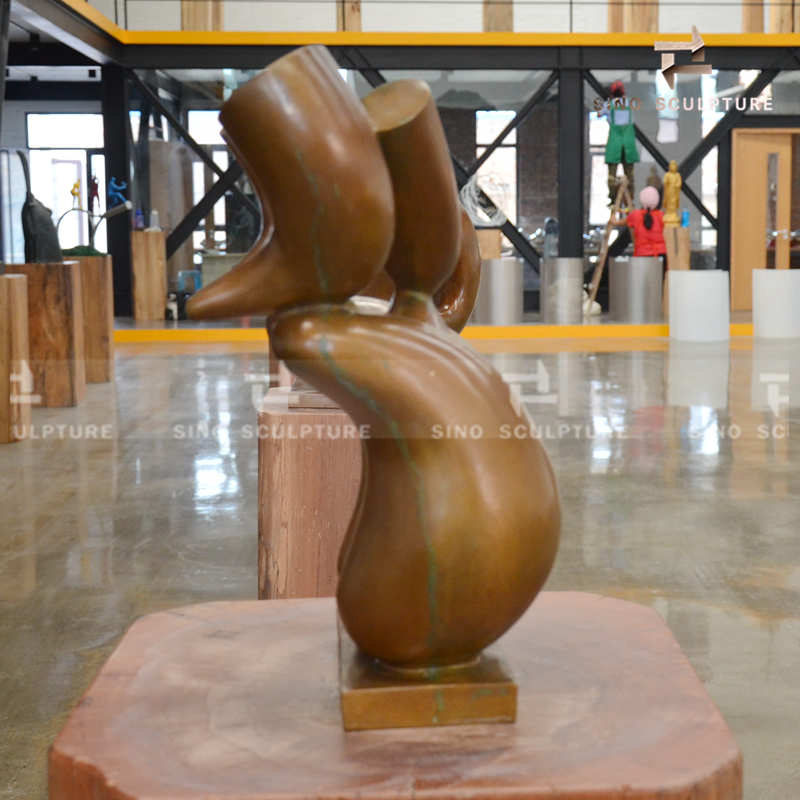 Delicate Bronze Sculpture Surface Patina as Home Decoration