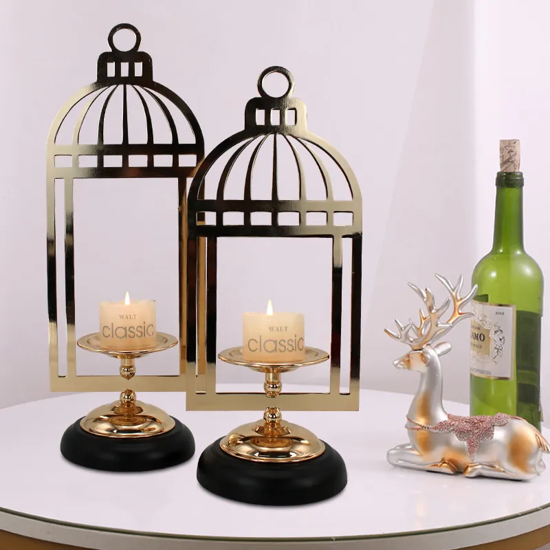 Desktop Birdcage Candlestick Home Decoration Candle Stand Holdermetal Lantern Candle Holder Creative Ornaments