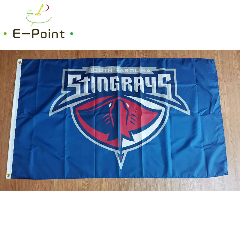 Echl South Carolina Stingrays Flag 3X5FT (90X150cm) Big Size Full Size Flags Christmas Festival Celebrate Decorative Banner