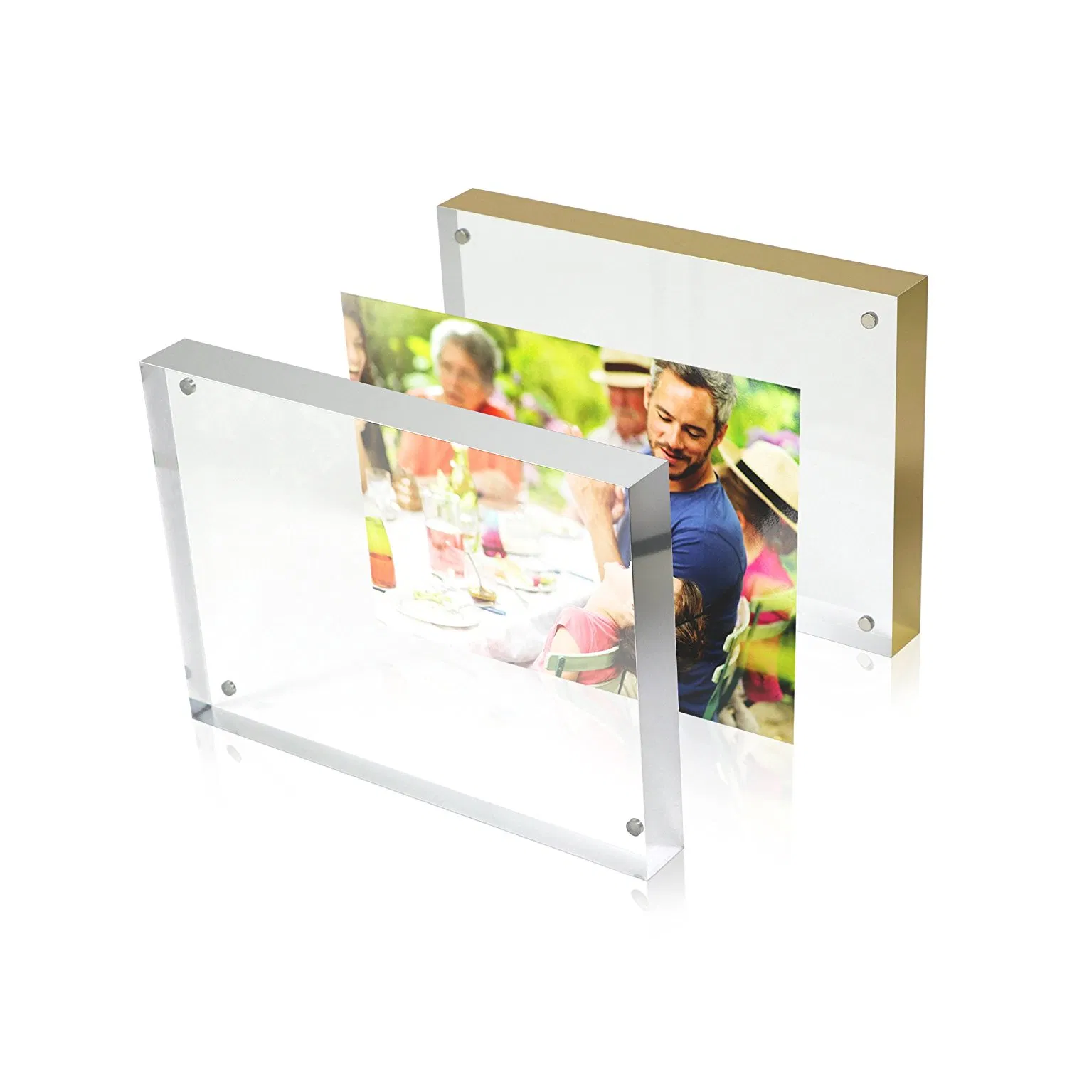 Elegant 5X7 Magnetic Clear Acrylic Picture Photo Frame
