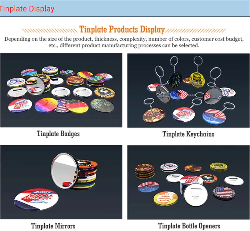 Factory Customized Anime Cartoon Badge Glossy film Tinplate Logo Badge Medal for Student