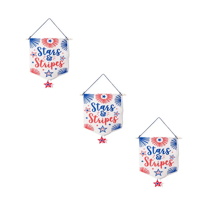 Factory Direct Sale Can Be Customized Five-Star Firework Pattern Fashion Jewelry Home Large Hanging Flag Decoration