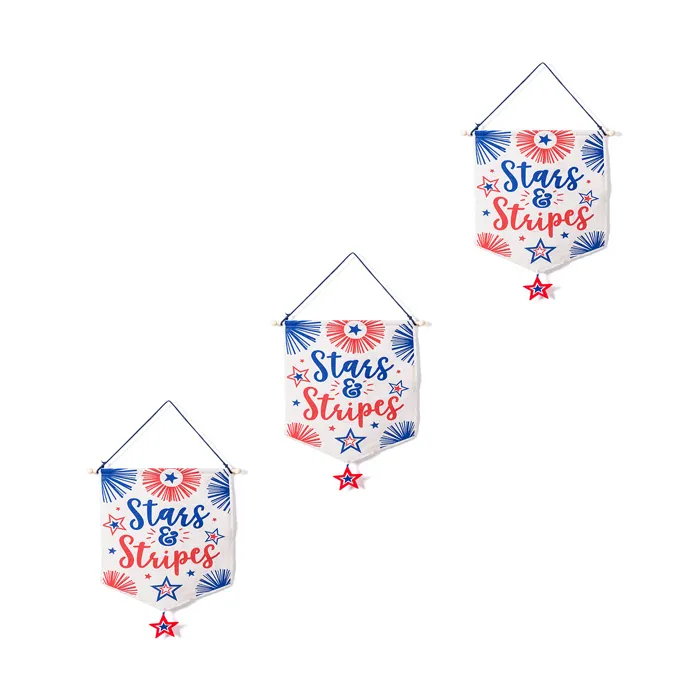 Factory Direct Sale Can Be Customized Five-Star Firework Pattern Fashion Jewelry Home Large Hanging Flag Decoration