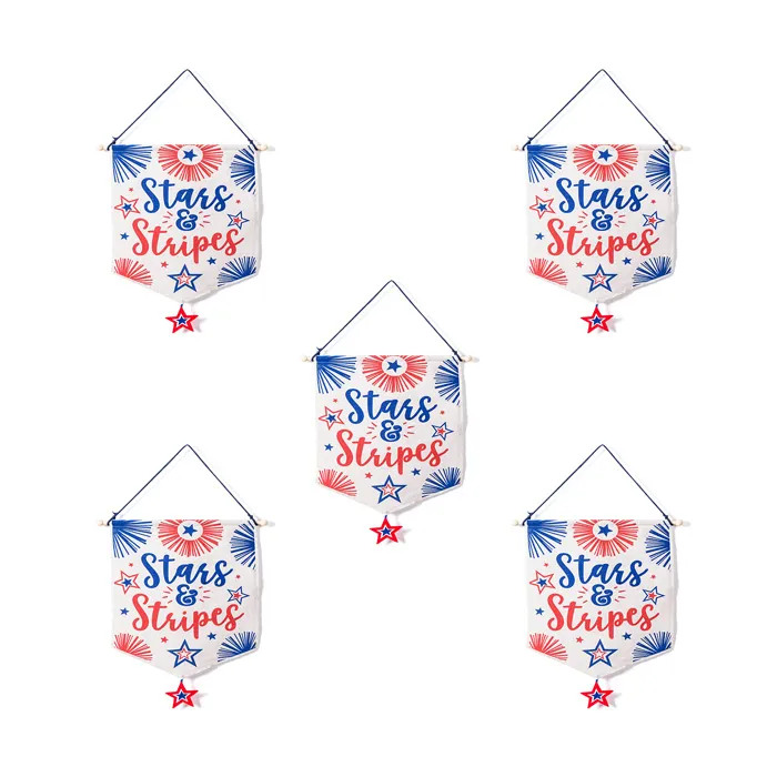 Factory Direct Sale Can Be Customized Five-Star Firework Pattern Fashion Jewelry Home Large Hanging Flag Decoration