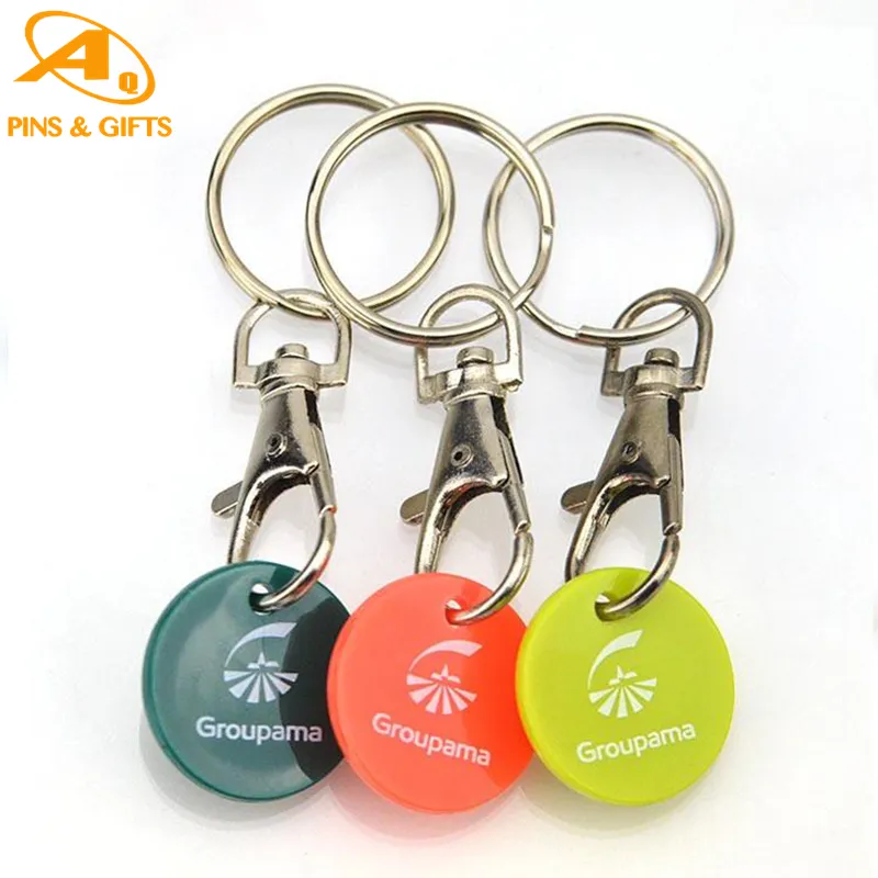Factory Direct Sale Cheap Metal Blank UK Car Wash Custom Arcade Laser Engraved Car Shaped Keychain in Bulk Shopping Trolly Plastic Cart Coin Token