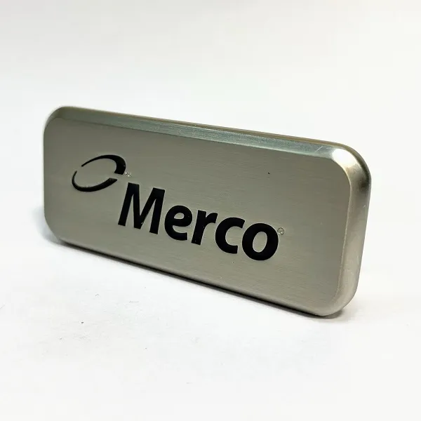 Factory Direct Sale Debossed Zinc Alloy Metal Nameplate with Holes