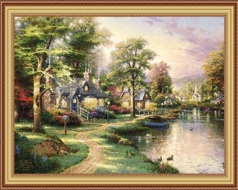 Factory Direct Wholesale Cheapest Cross Stitch Diamong Painting, DIY Diamond Painting, Canvas Painting, Chinese Painting ( A5076 )