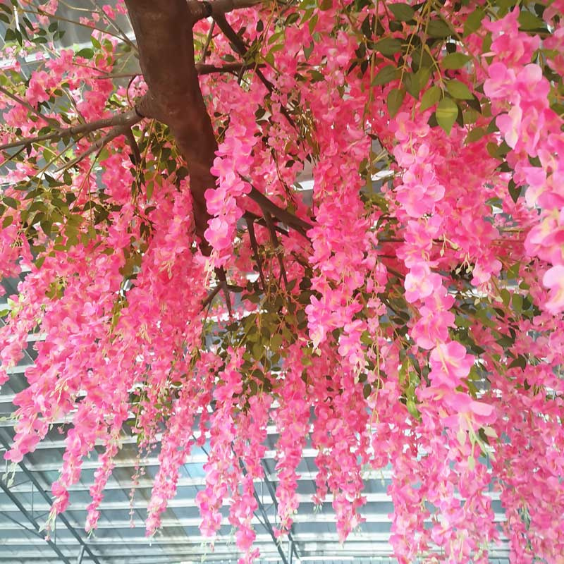 Factory Made New Design Wedding Occasion Centerpieces Pink Artificial Wisteria Tree for Arch Background Decoration