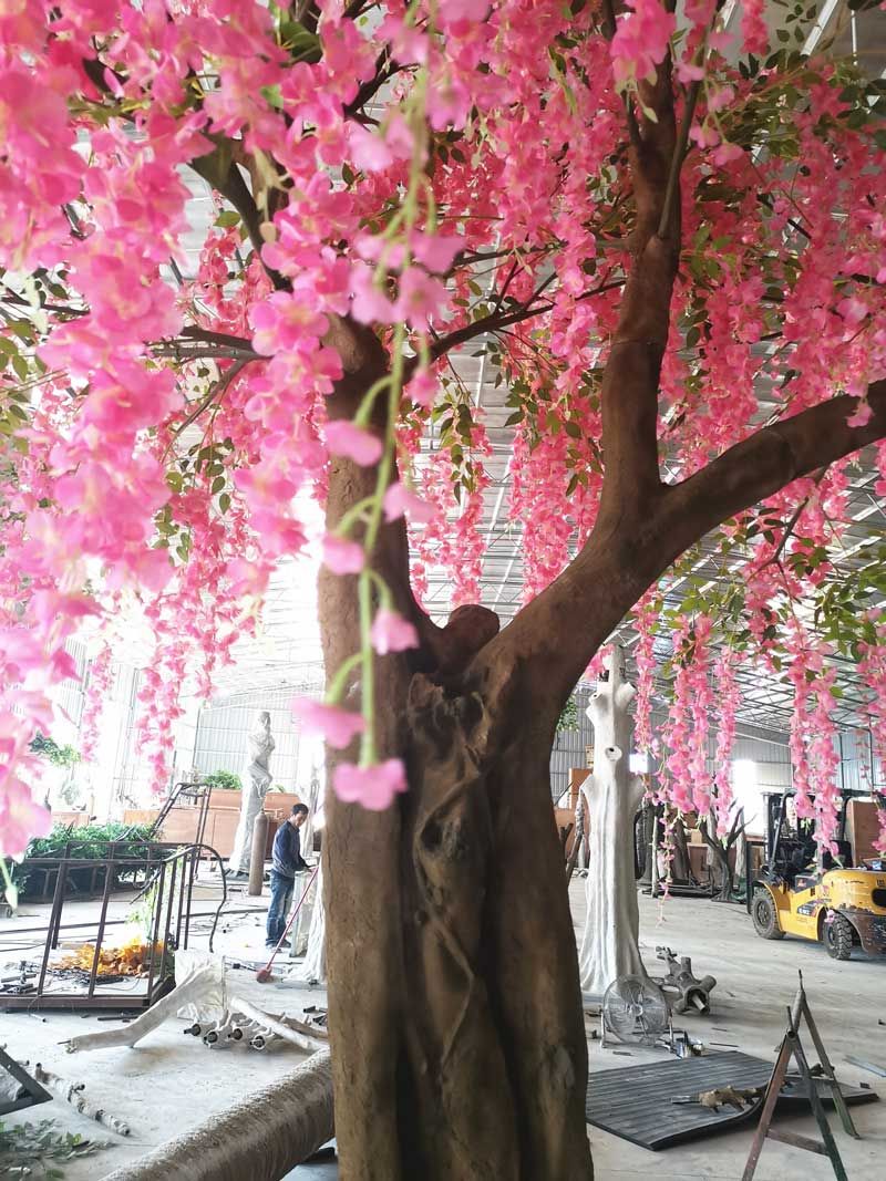 Factory Made New Design Wedding Occasion Centerpieces Pink Artificial Wisteria Tree for Arch Background Decoration