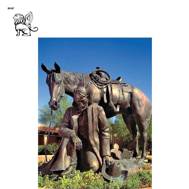 Factory Price Outdoor Garden Thinker and Horse Sculpture Btonze Statue Bfsm-27