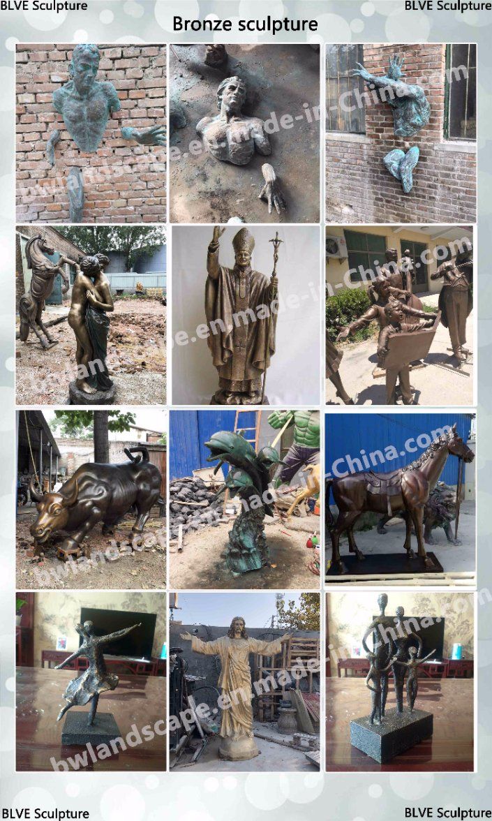 Factory Price Outdoor Garden Thinker and Horse Sculpture Btonze Statue Bfsm-27