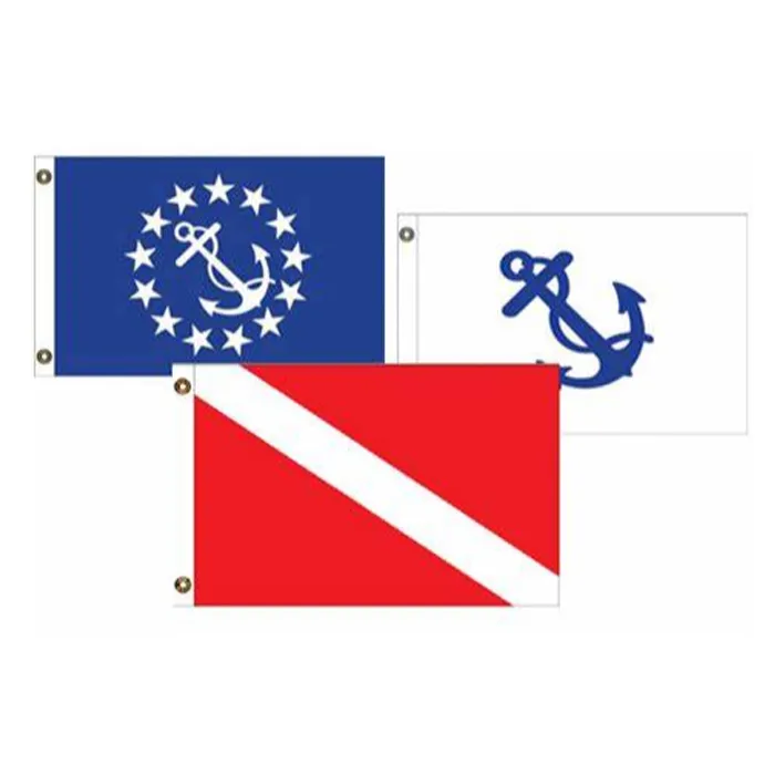 Factory Wholesales Custom 3X5FT Digital Printing 100d Polyester Blank Boat Flags