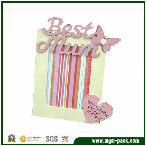 Fashion Yellow Wooden Craft Picture Frame for Mum 's Gift
