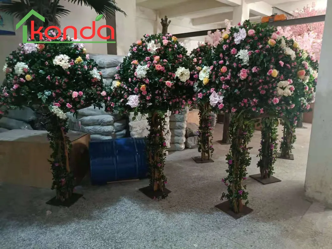 Faux Silk Rose Blossom Artificial Wisteria Flower Trees for Decoration