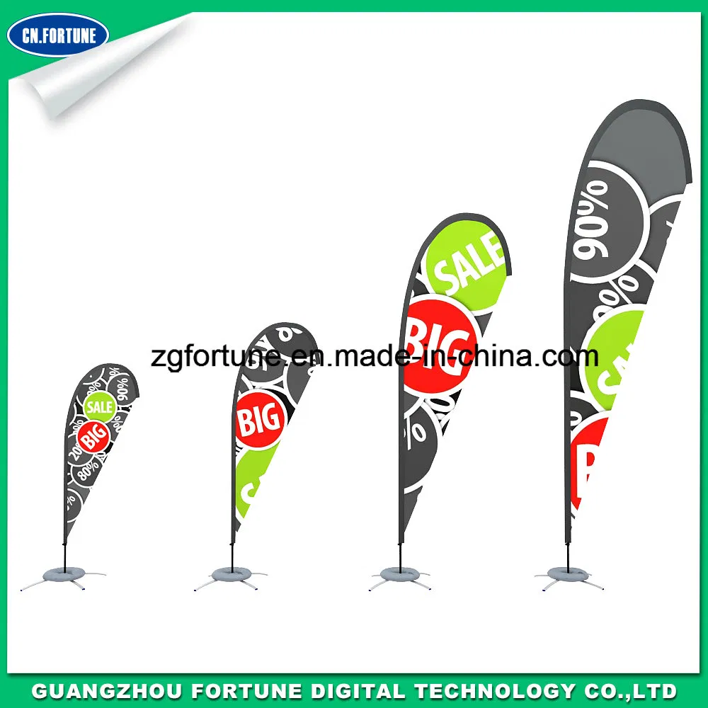 Feather Flag Outdoor Advertising High Quality Printed Teardrop Beach Flag