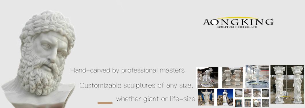 Ferocious Tiger Statue Natural Marble Stone Sculpture for Garden Decor