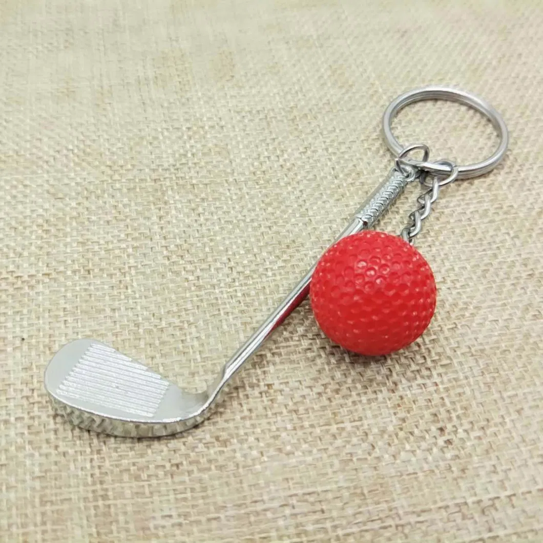 Five Color Carton Golf Keychain