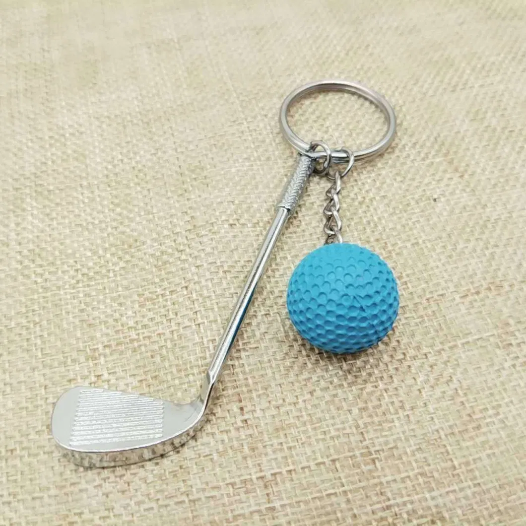 Five Color Carton Golf Keychain