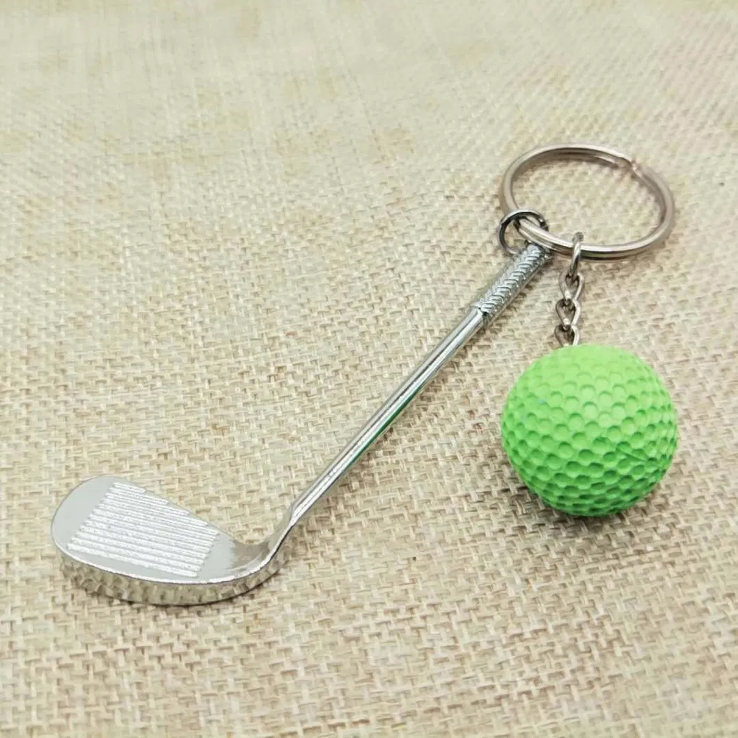 Five Color Carton Golf Keychain