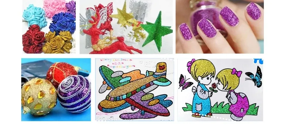 Foska Hot Bottle Packing Colorful Decoration Cosmetic Glitter