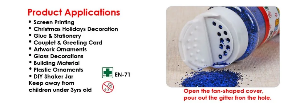 Foska Hot Bottle Packing Colorful Decoration Cosmetic Glitter