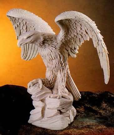 Garden Outdoor Black Marble Eagle Sculpture Stone Eagle Statues for Sale