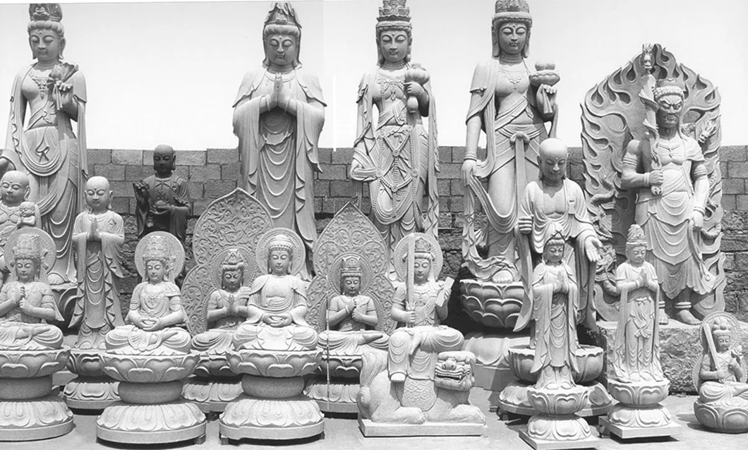 Garden Park Decoration Traditional Religious Stone Carving Buddha Bodhisattva