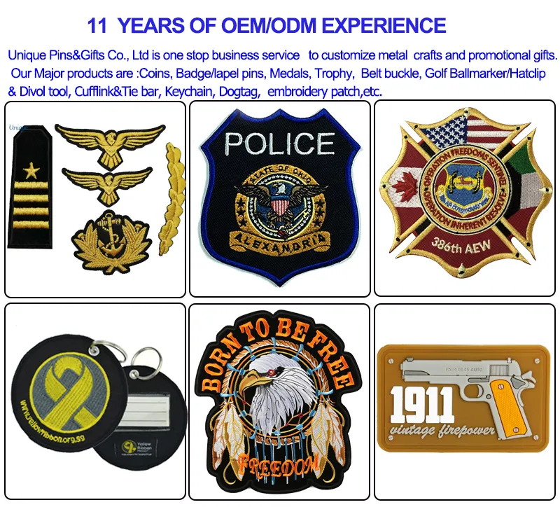 Garment Embroidery Patch, Full Embroidery Military Badge, Custom Military Navy Epaulette Shoulder Mark, Police Uniform Embroidery Logo