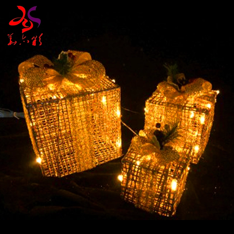 Gift Boxes Christmas Motif Lights for Festival for Outdoor Decoration