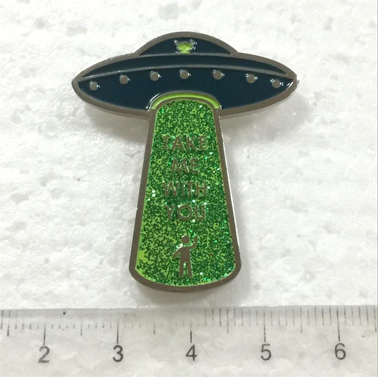 Glitter Flashing Metal Pin& Brooch for Clothing Accessories