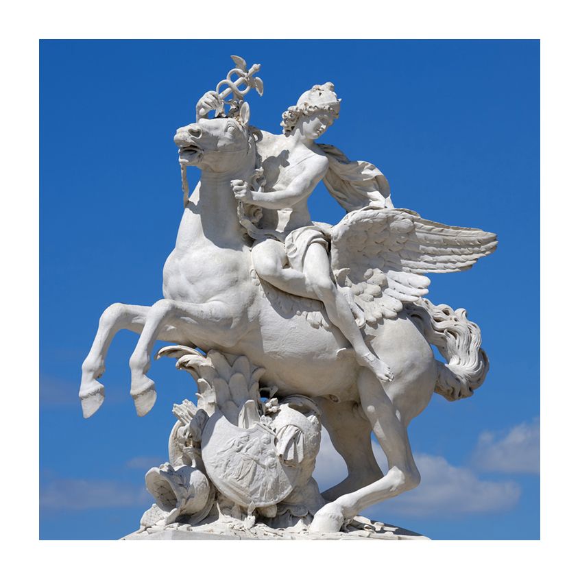 Greek and Roman Marble Mercury Riding Pegasus Statue