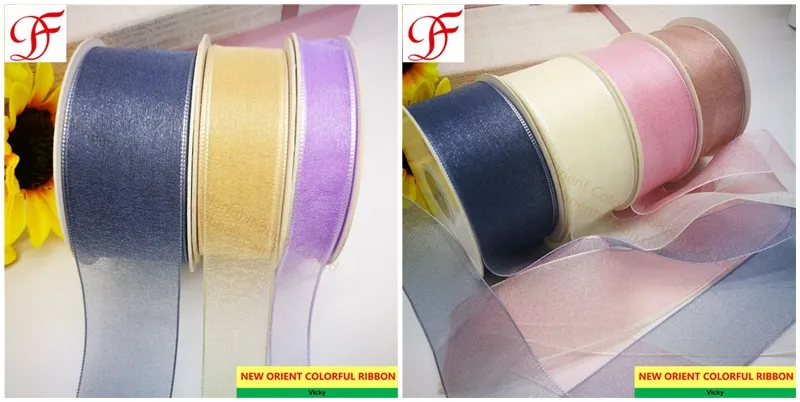 Grosgrain/Pethersham Satin Korea Shinning Organza/Sheer Twill, Metallic, Herringbone Ribbon for Bows/Decoration/Xmas/Wrap/Garments Accessories/Christmas