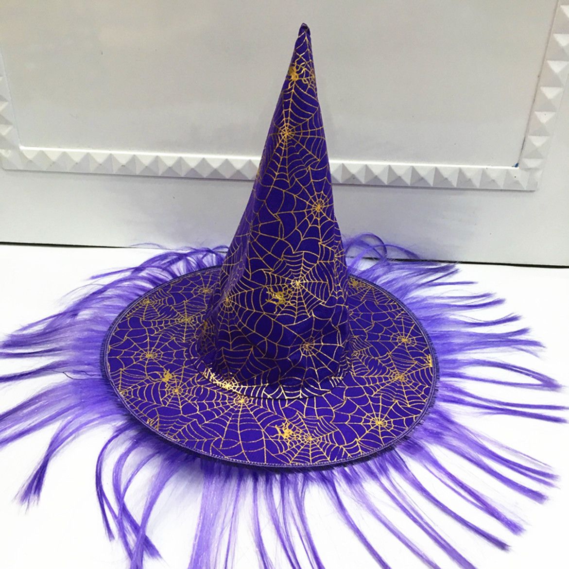 Halloween Hat Masquerade Dress up Wizard Hat Pumpkin Bronzing Hat