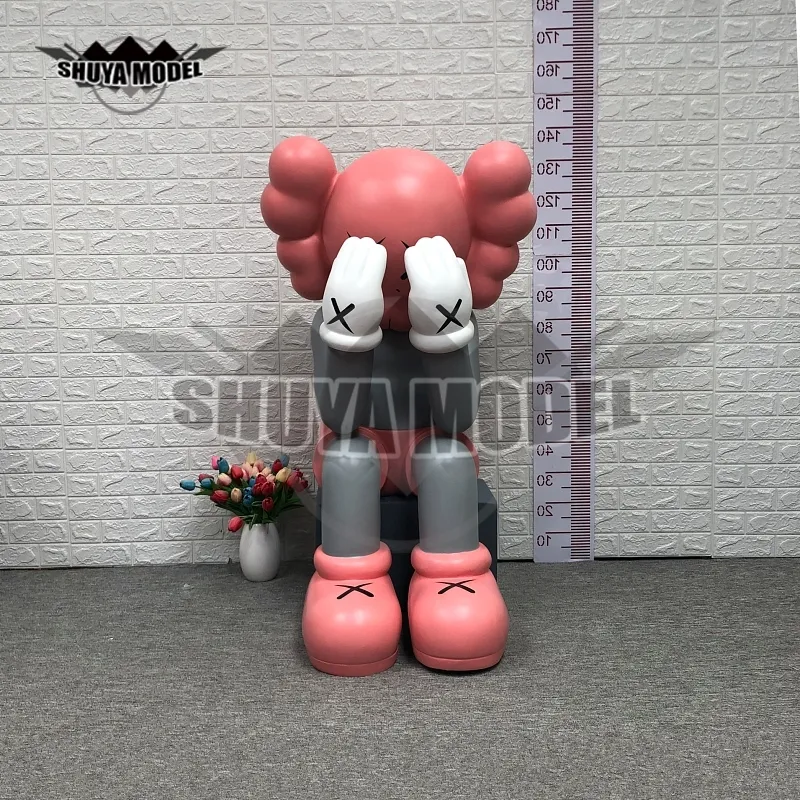 Hand Crafted Good Quality Electroplate Street Pop Art Shopping Mall Decoration Kaw Rabbit Statue