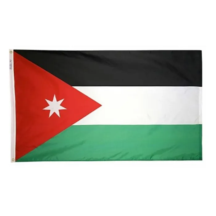 High Quality 150X90cm 3X5FT Digital Printing 100d Polyester Custom Country Jordan Flags