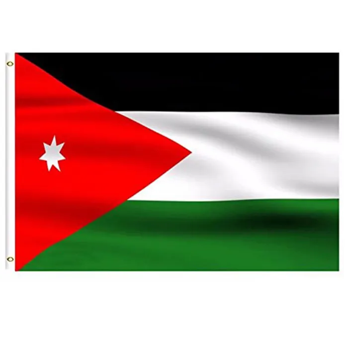 High Quality 150X90cm 3X5FT Digital Printing 100d Polyester Custom Country Jordan Flags