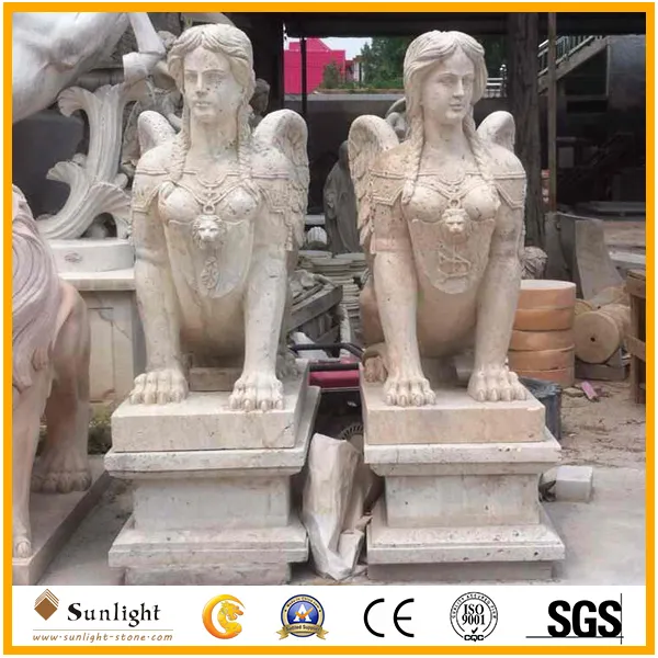High Quality Natural Pink Marble Lion Statue for Garden Decoration