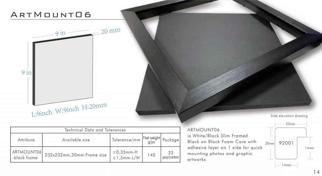 High Quality Paper Foam Board for Picture Framing and Mounting
