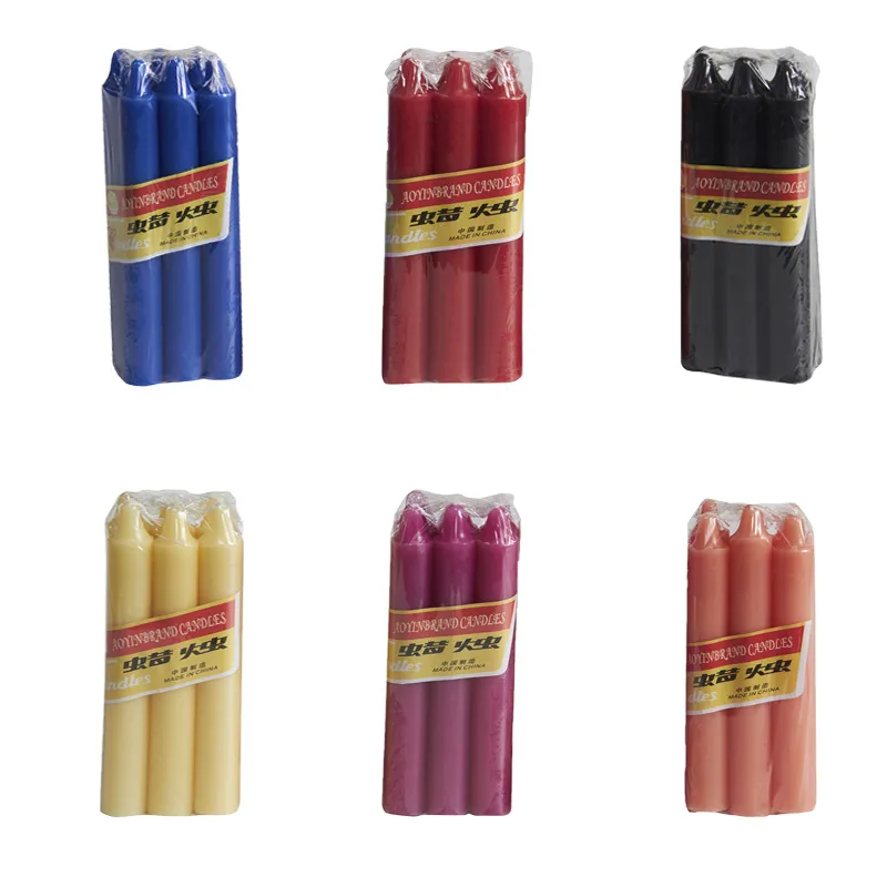 High Quality Pure Stearic Acid Candle Palm Wax Color Household Taper Candles