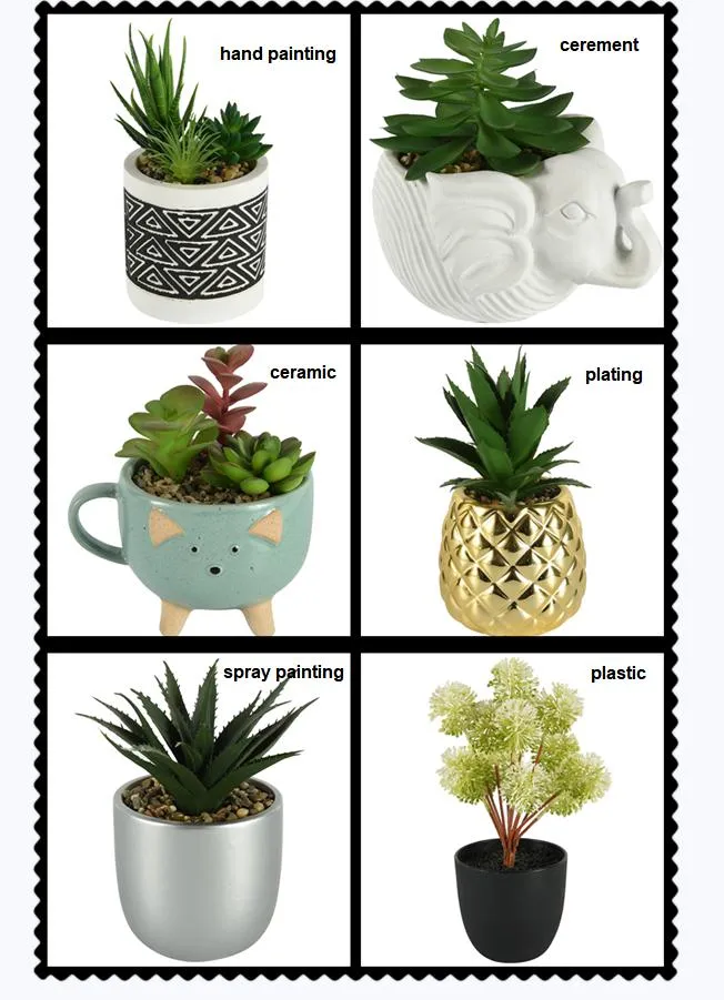 High Quality with Artistic Flowerpot PE Meaty Plant Appearance, Used for Interior Decoration
