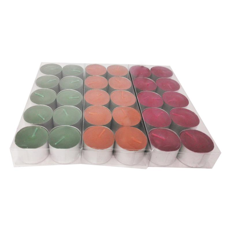 Home Decoration 4 Hours Burning Unscented Tealight Candles with Straight Aluminum Box Holder