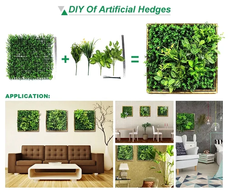 Home Garden Decorative DIY Wall Hanging Grass Plant Fence Foliage Green Wall Artificial Plants for Wall Decoration