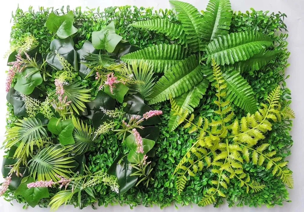 Home Garden Decorative DIY Wall Hanging Grass Plant Fence Foliage Green Wall Artificial Plants for Wall Decoration