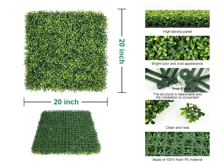 Home Garden Decorative DIY Wall Hanging Grass Plant Fence Foliage Green Wall Artificial Plants for Wall Decoration