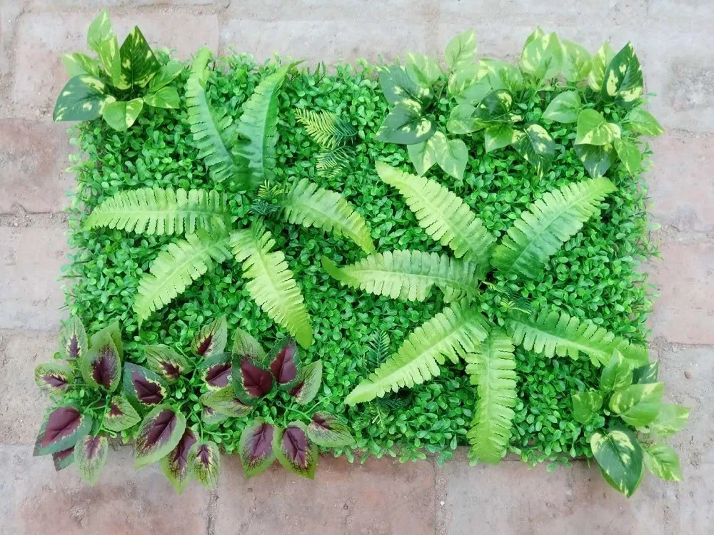 Home Garden Decorative DIY Wall Hanging Grass Plant Fence Foliage Green Wall Artificial Plants for Wall Decoration