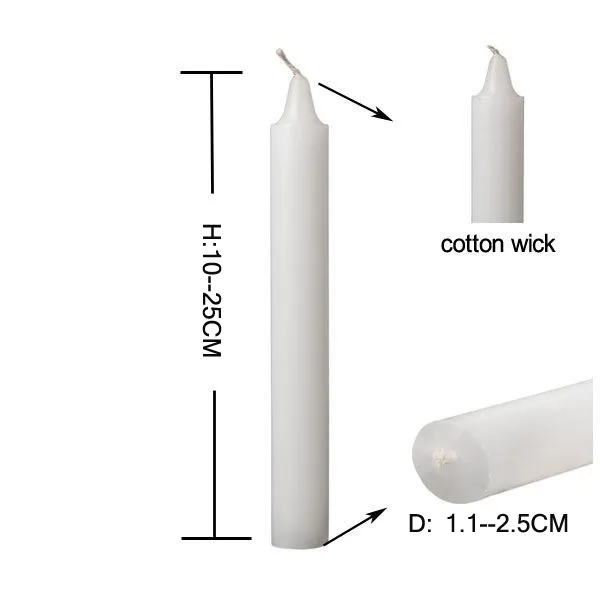 Home Plain White Non Drip Church Candles