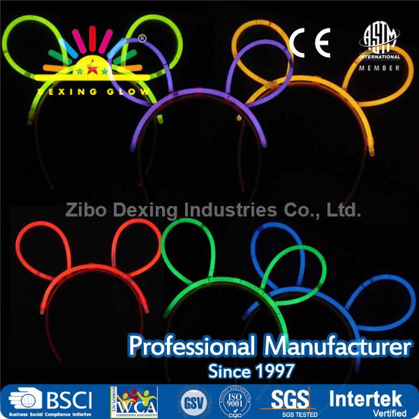 hot sale beautiful glow stick headband for concert