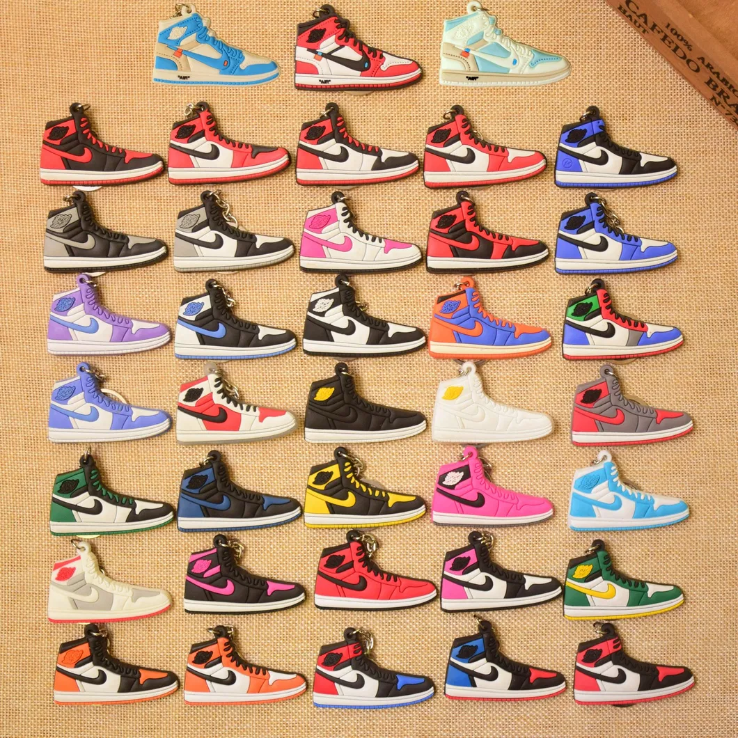Hot Sale Cheap Soft PVC Mini Sneaker Keychain in Stock